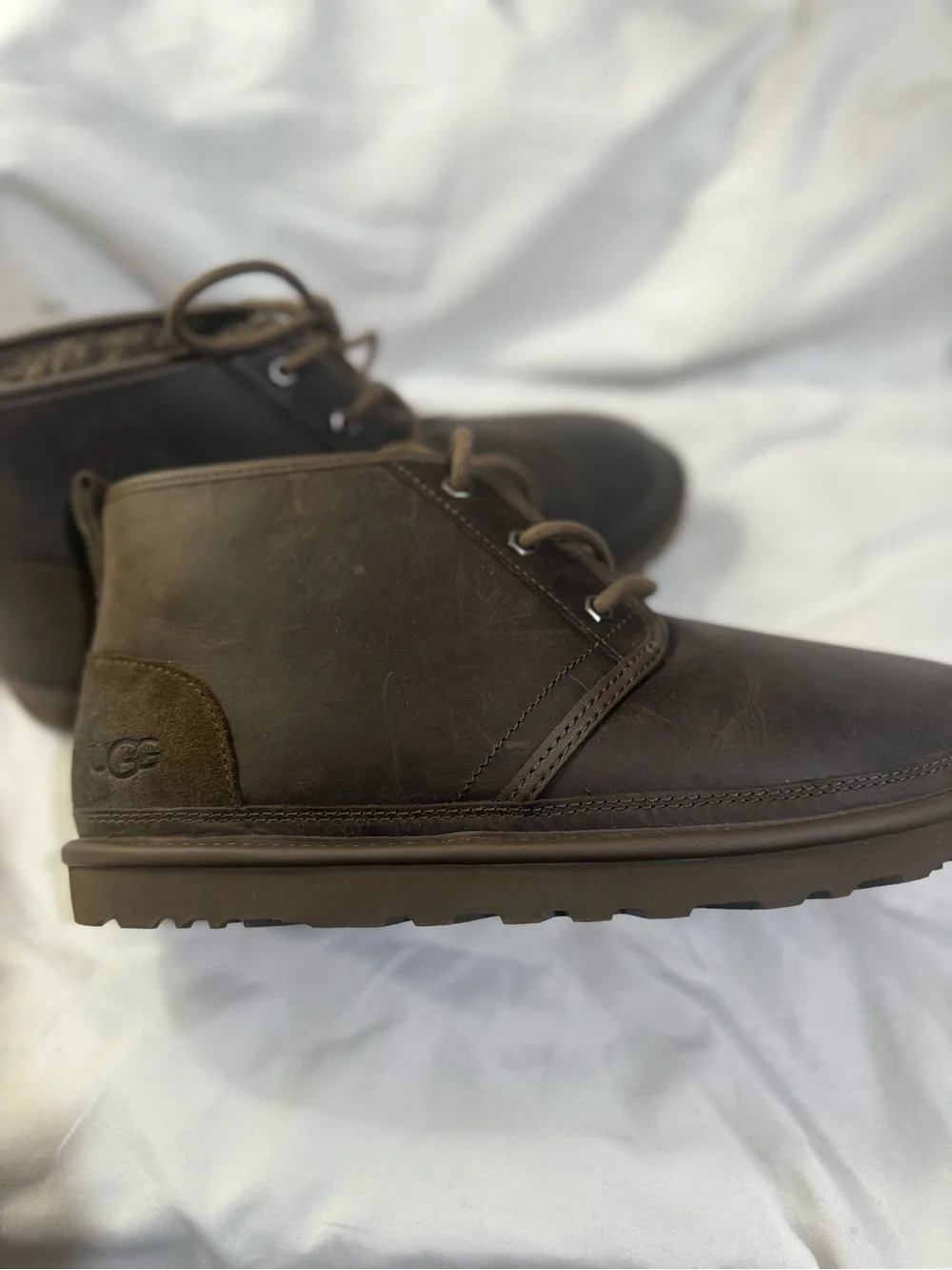 UGG Men's Neumel Distressed Burnt Cedar Brown Boots M/Size 11